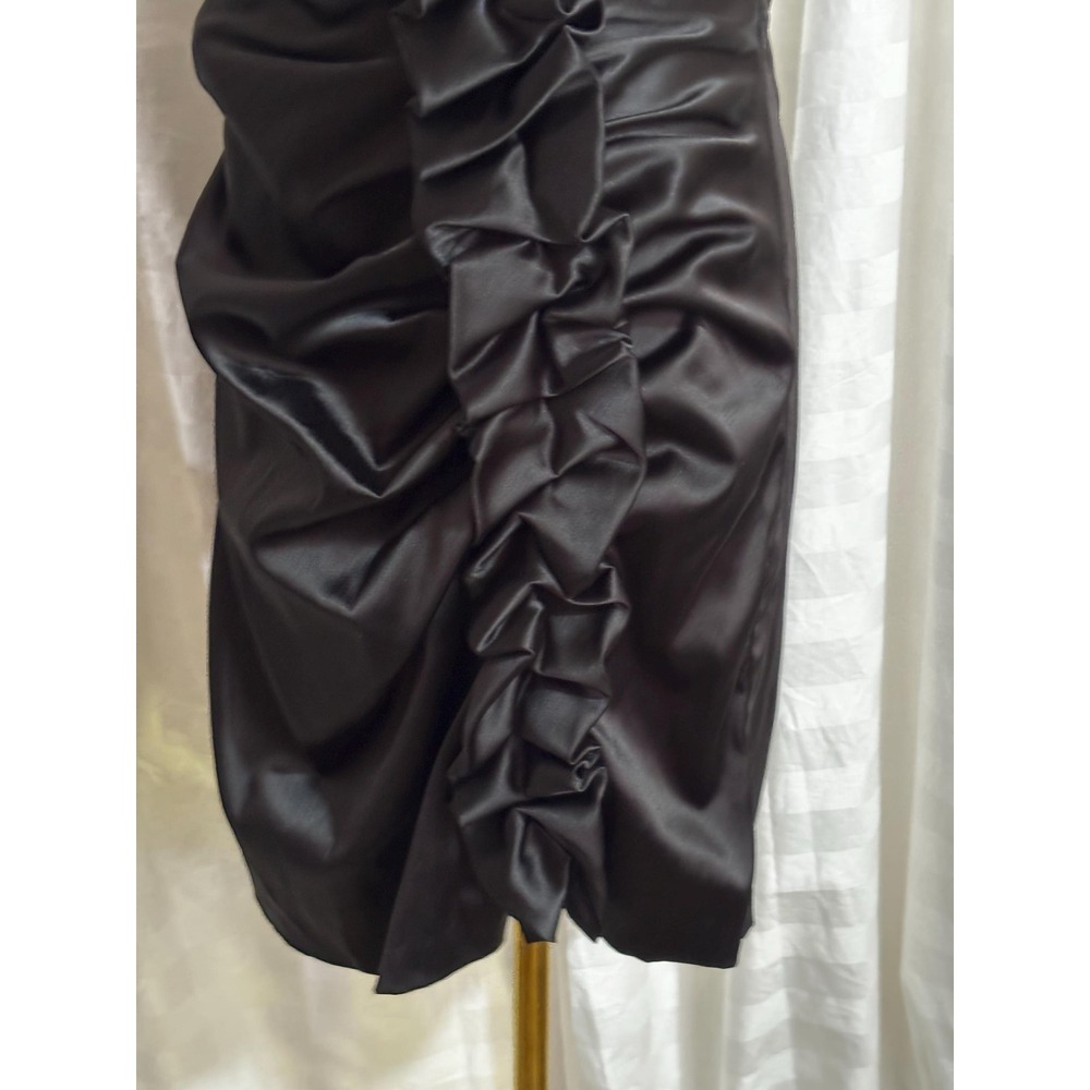 Vintage Black Dress Gunne Sax Party Prom Y2K Med Strapless Jessica McClintock - Picture 4 of 9